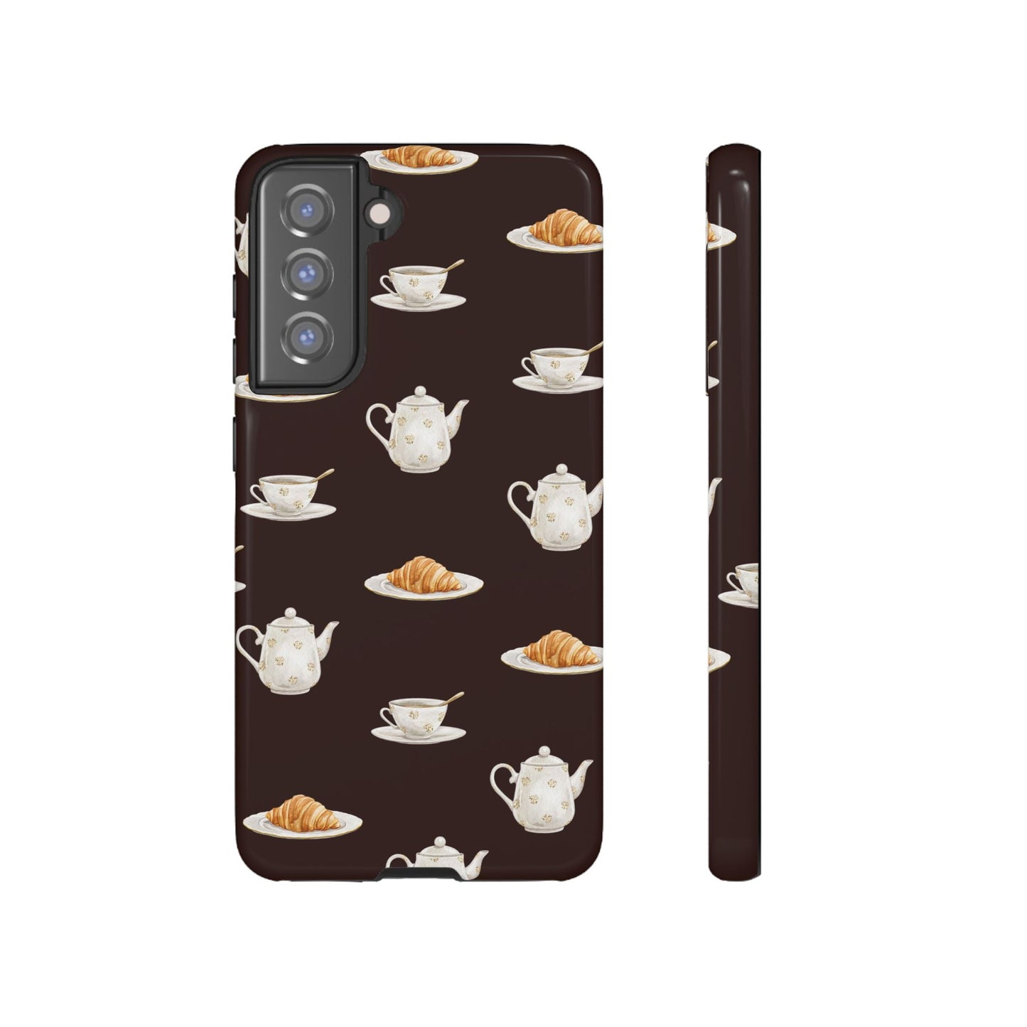 Un café et un croissant Phone Case - SmartHomeGoodies