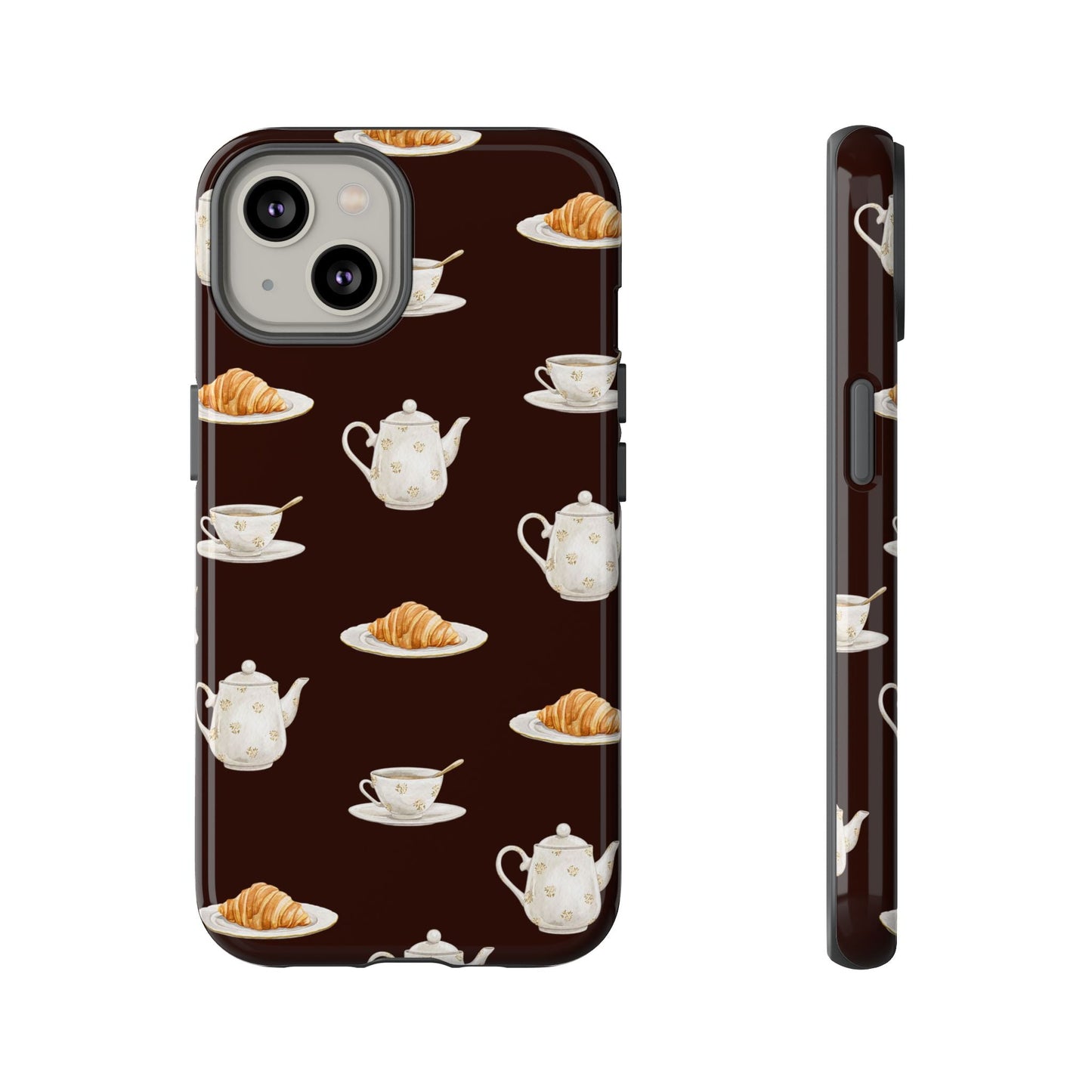 Un café et un croissant Phone Case - SmartHomeGoodies