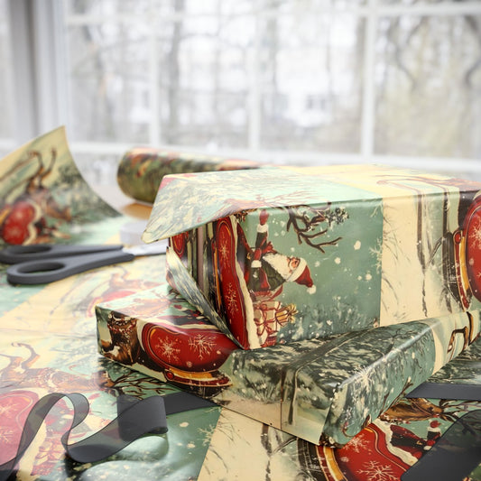 Vintage Christmas wrapping paper - SmartHomeGoodies