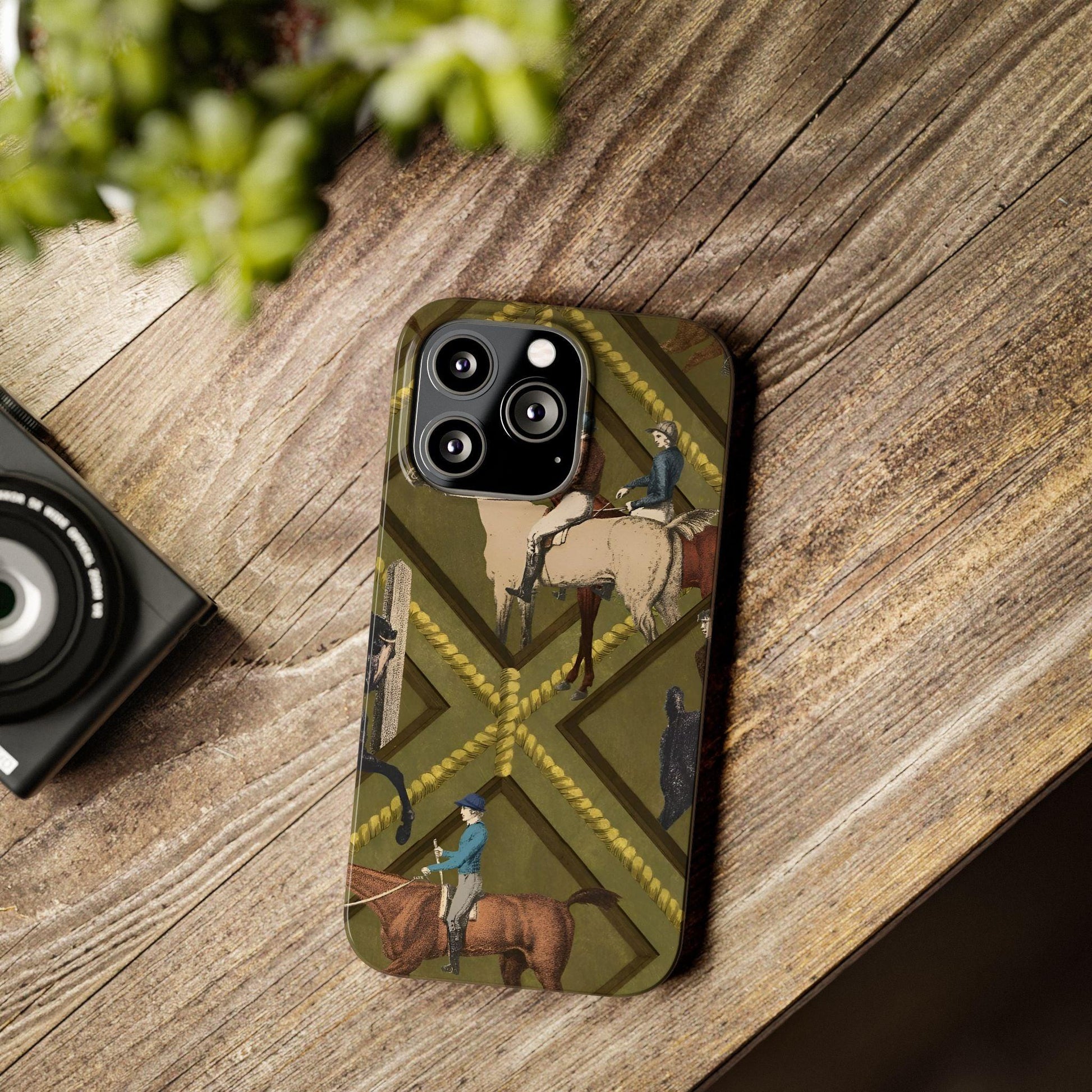 Vintage Equestrian Polo Prestige Slim iPhone Cases - SmartHomeGoodies