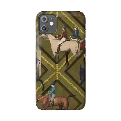 Vintage Equestrian Polo Prestige Slim iPhone Cases - SmartHomeGoodies