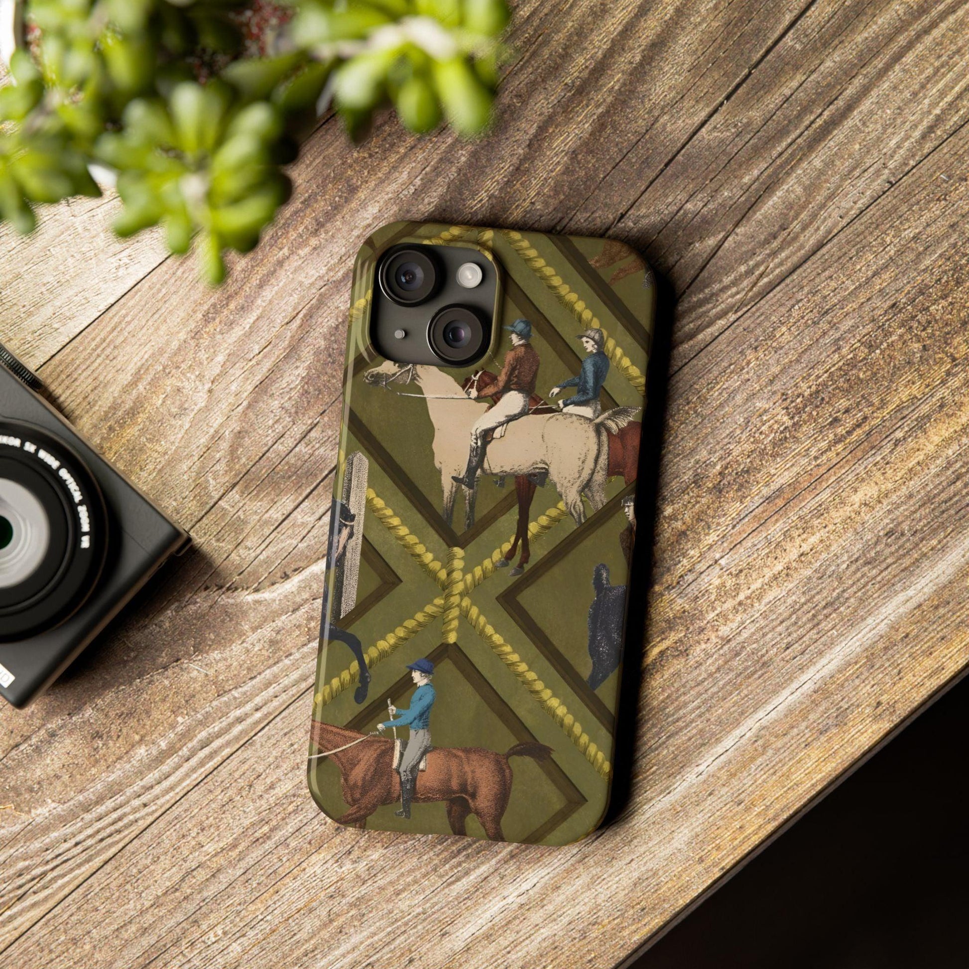 Vintage Equestrian Polo Prestige Slim iPhone Cases - SmartHomeGoodies