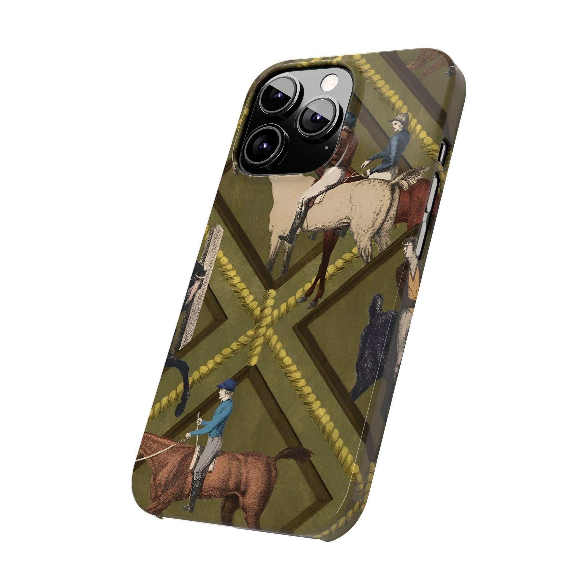 Vintage Equestrian Polo Prestige Slim iPhone Cases - SmartHomeGoodies