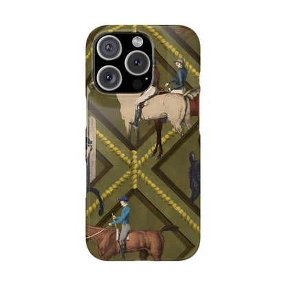 Vintage Equestrian Polo Prestige Slim iPhone Cases - SmartHomeGoodies