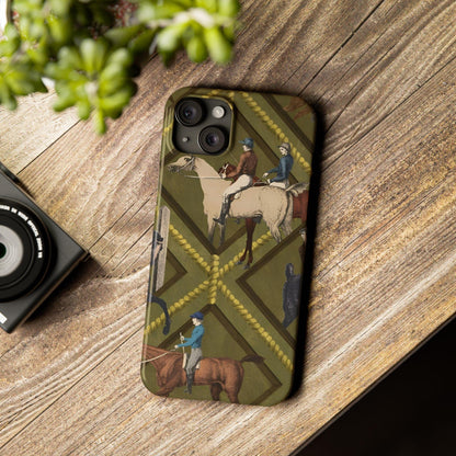 Vintage Equestrian Polo Prestige Slim iPhone Cases - SmartHomeGoodies