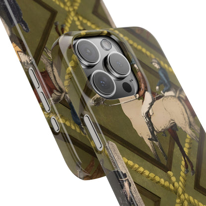 Vintage Equestrian Polo Prestige Slim iPhone Cases - SmartHomeGoodies