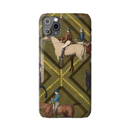 Vintage Equestrian Polo Prestige Slim iPhone Cases - SmartHomeGoodies