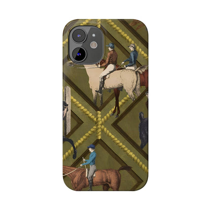 Vintage Equestrian Polo Prestige Slim iPhone Cases - SmartHomeGoodies