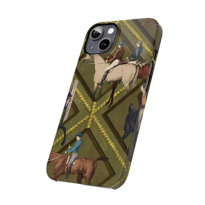 Vintage Equestrian Polo Prestige Slim iPhone Cases - SmartHomeGoodies