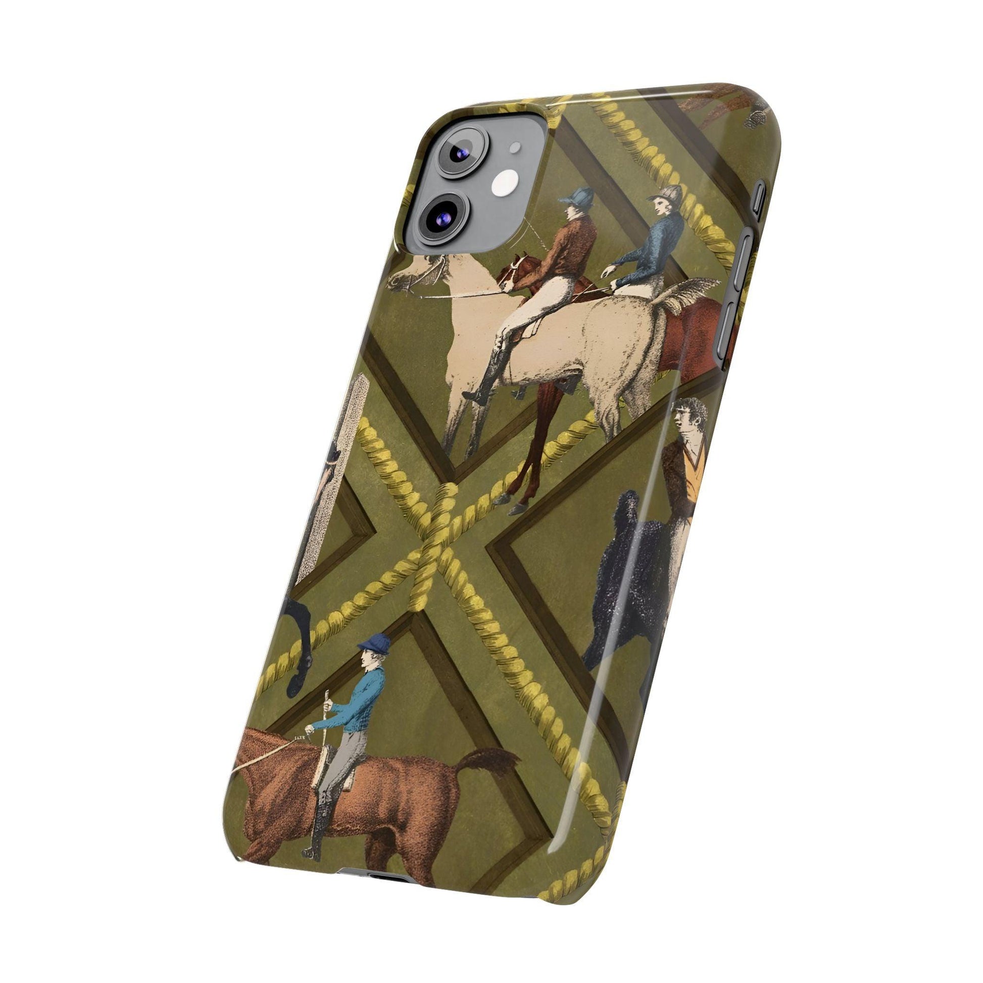 Vintage Equestrian Polo Prestige Slim iPhone Cases - SmartHomeGoodies