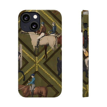 Vintage Equestrian Polo Prestige Slim iPhone Cases - SmartHomeGoodies