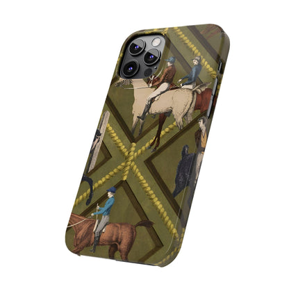 Vintage Equestrian Polo Prestige Slim iPhone Cases - SmartHomeGoodies