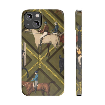 Vintage Equestrian Polo Prestige Slim iPhone Cases - SmartHomeGoodies