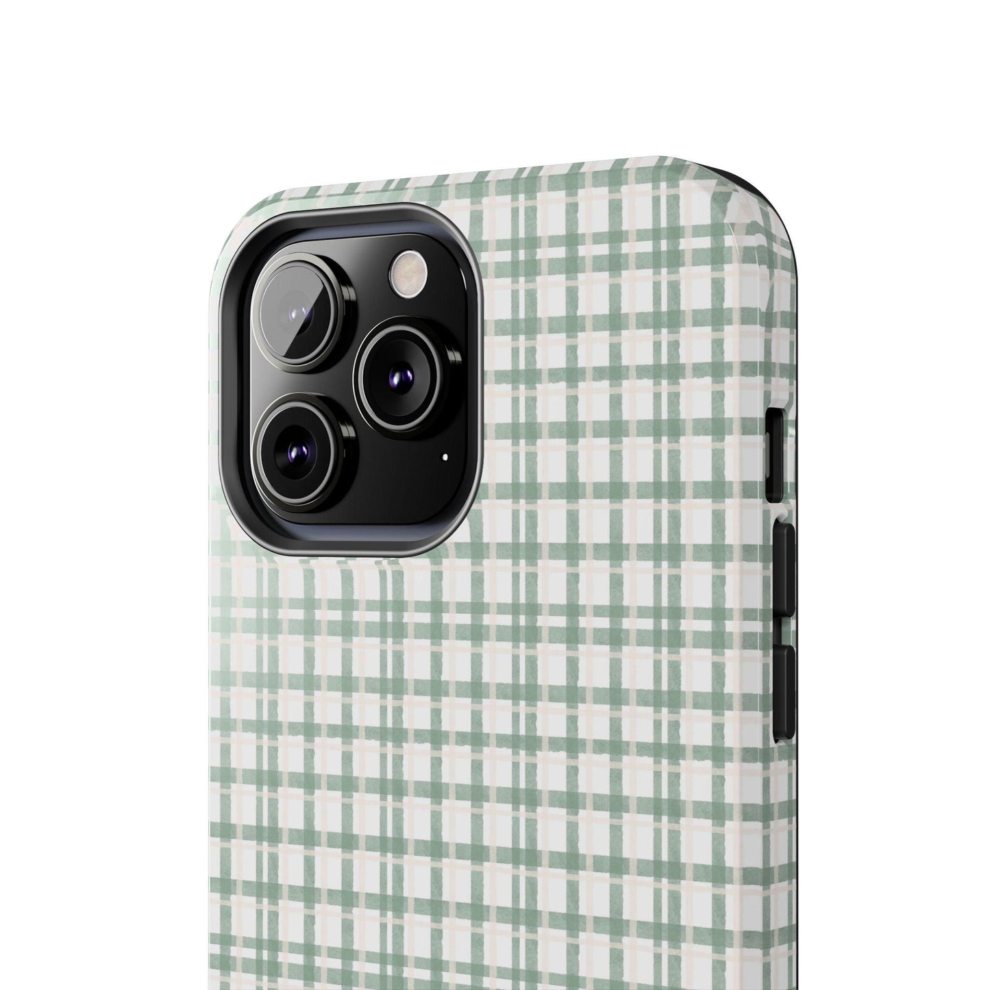 Vintage Sage Gingham Tough iPhone Cases - SmartHomeGoodies