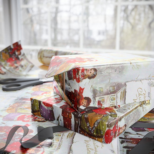 Vintage Warm Christmas Wishes Wrapping Paper - SmartHomeGoodies