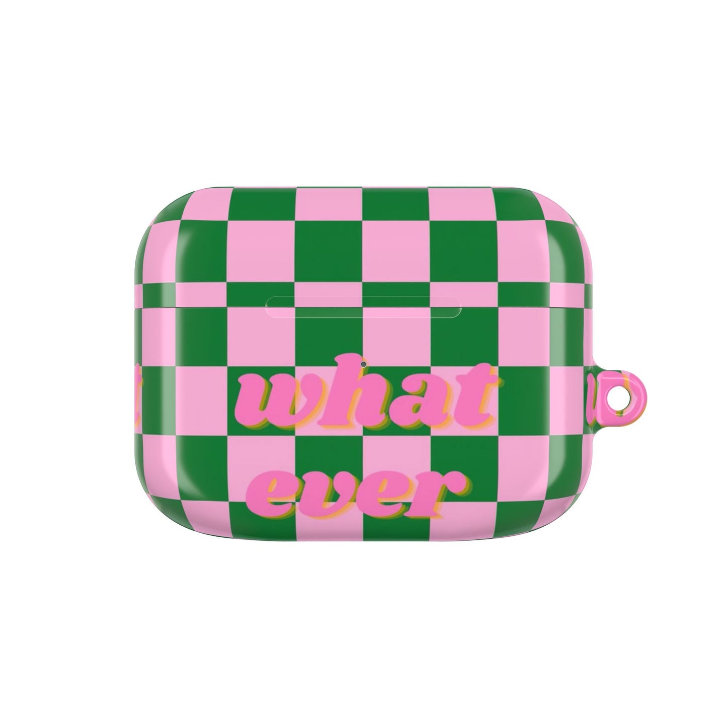 'What Ever' Checkerboard AirPods Case - SmartHomeGoodies