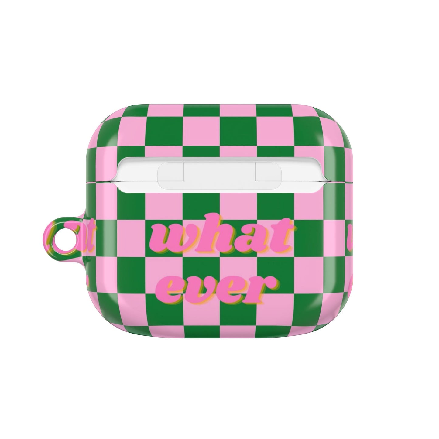 'What Ever' Checkerboard AirPods Case - SmartHomeGoodies