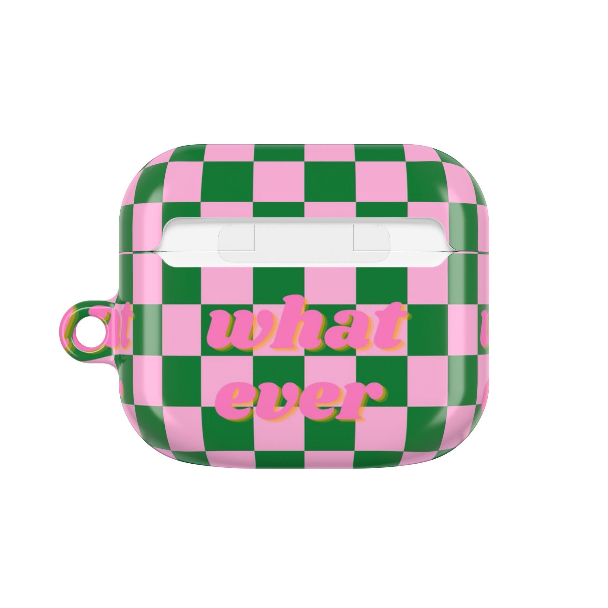 'What Ever' Checkerboard AirPods Case - SmartHomeGoodies