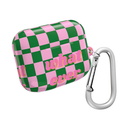 'What Ever' Checkerboard AirPods Case - SmartHomeGoodies