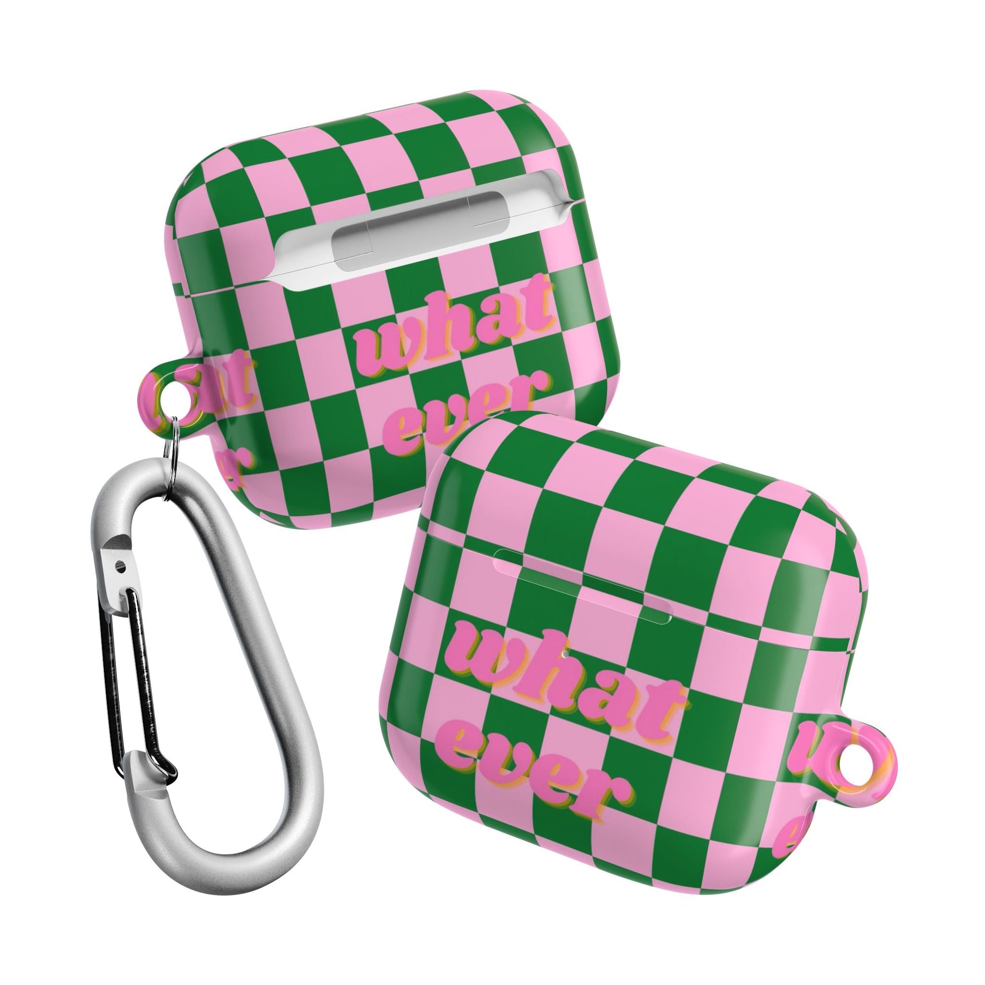 'What Ever' Checkerboard AirPods Case - SmartHomeGoodies