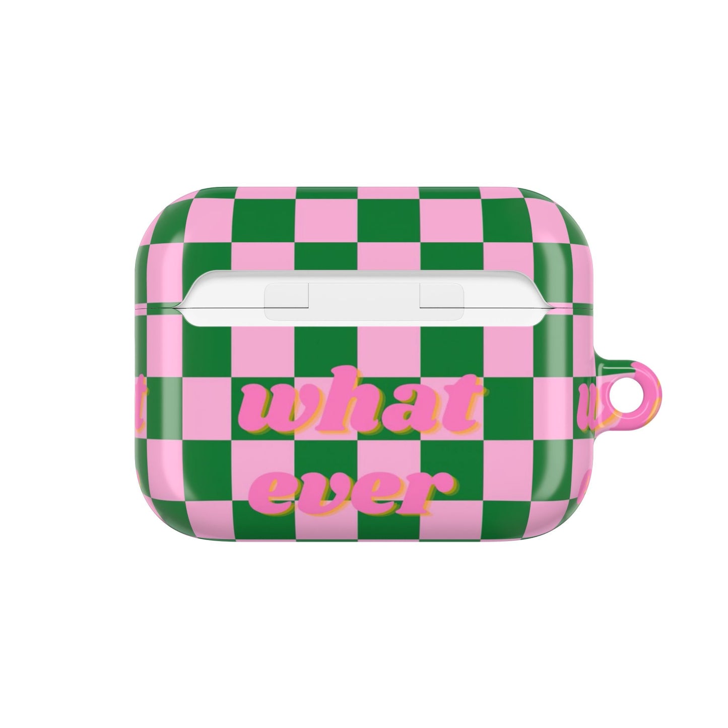 'What Ever' Checkerboard AirPods Case - SmartHomeGoodies