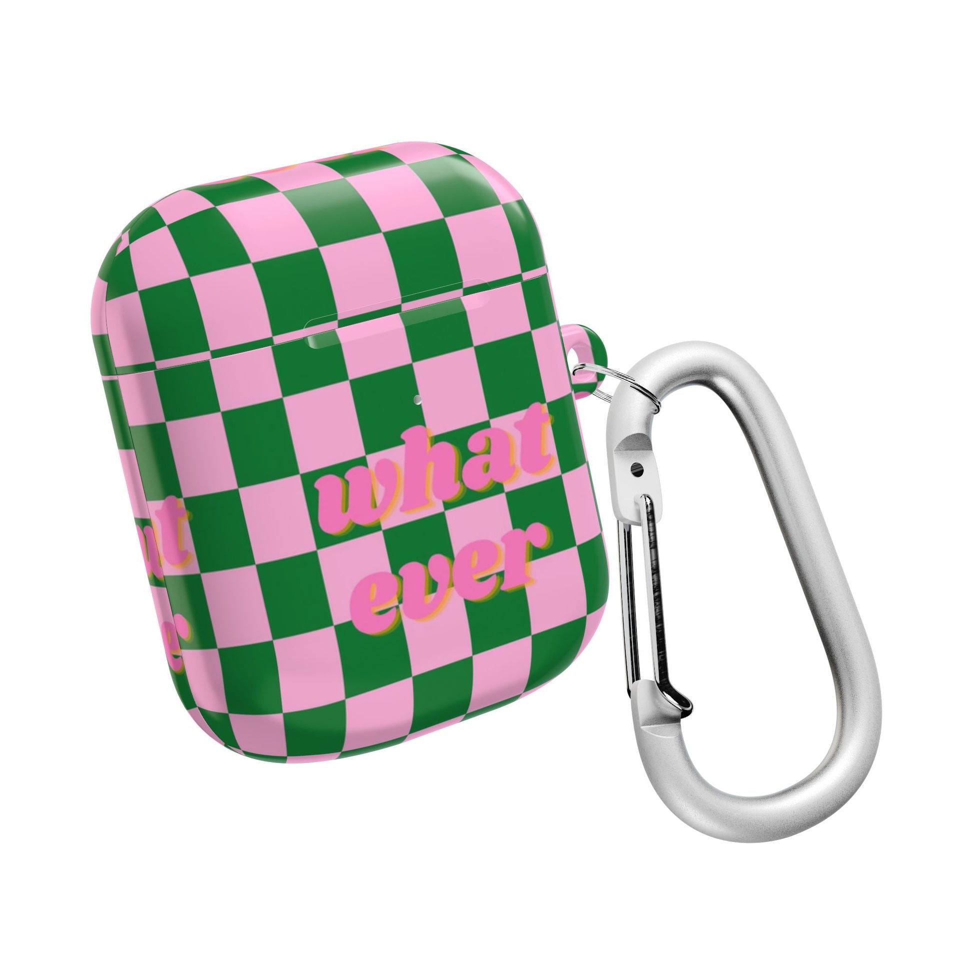 'What Ever' Checkerboard AirPods Case - SmartHomeGoodies