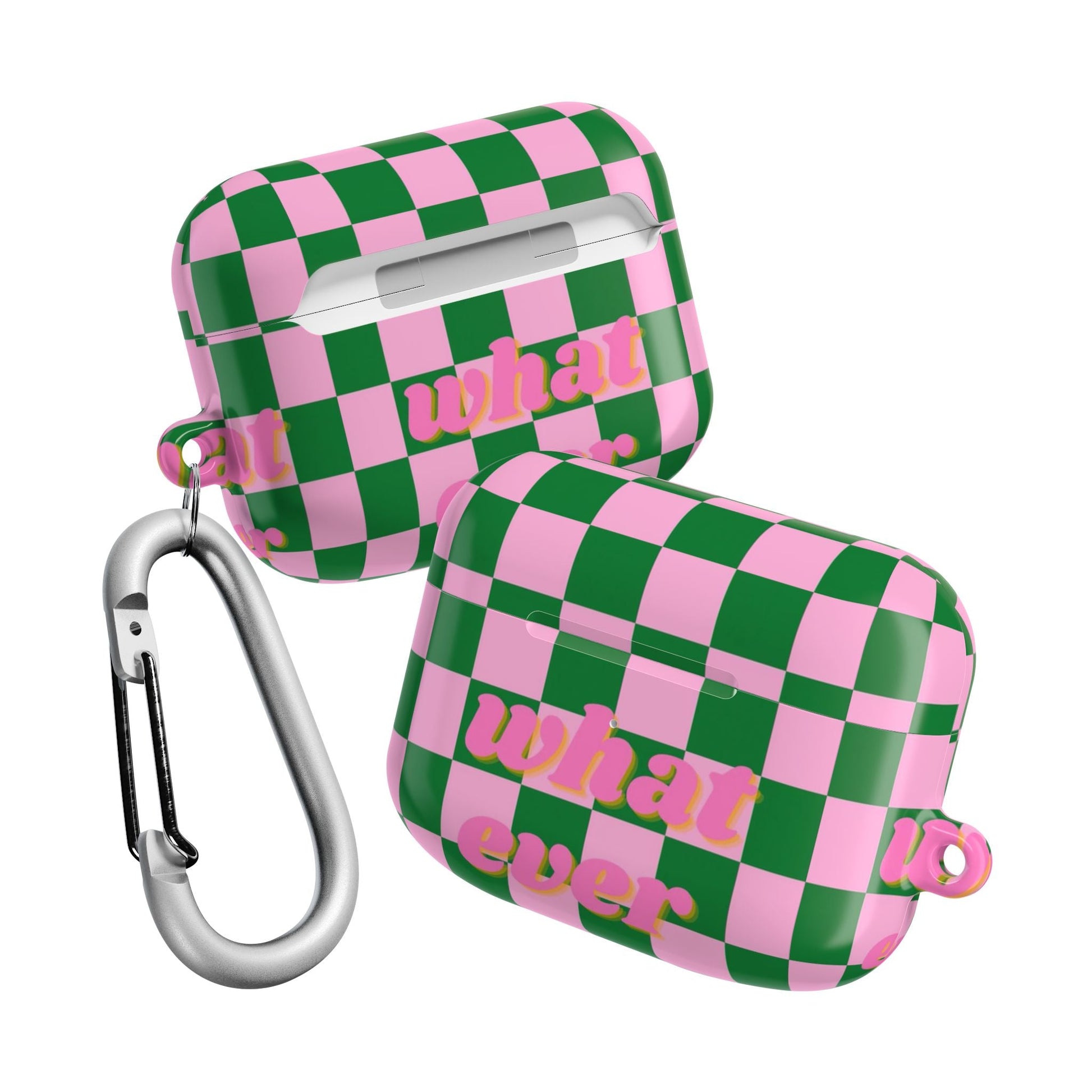 'What Ever' Checkerboard AirPods Case - SmartHomeGoodies