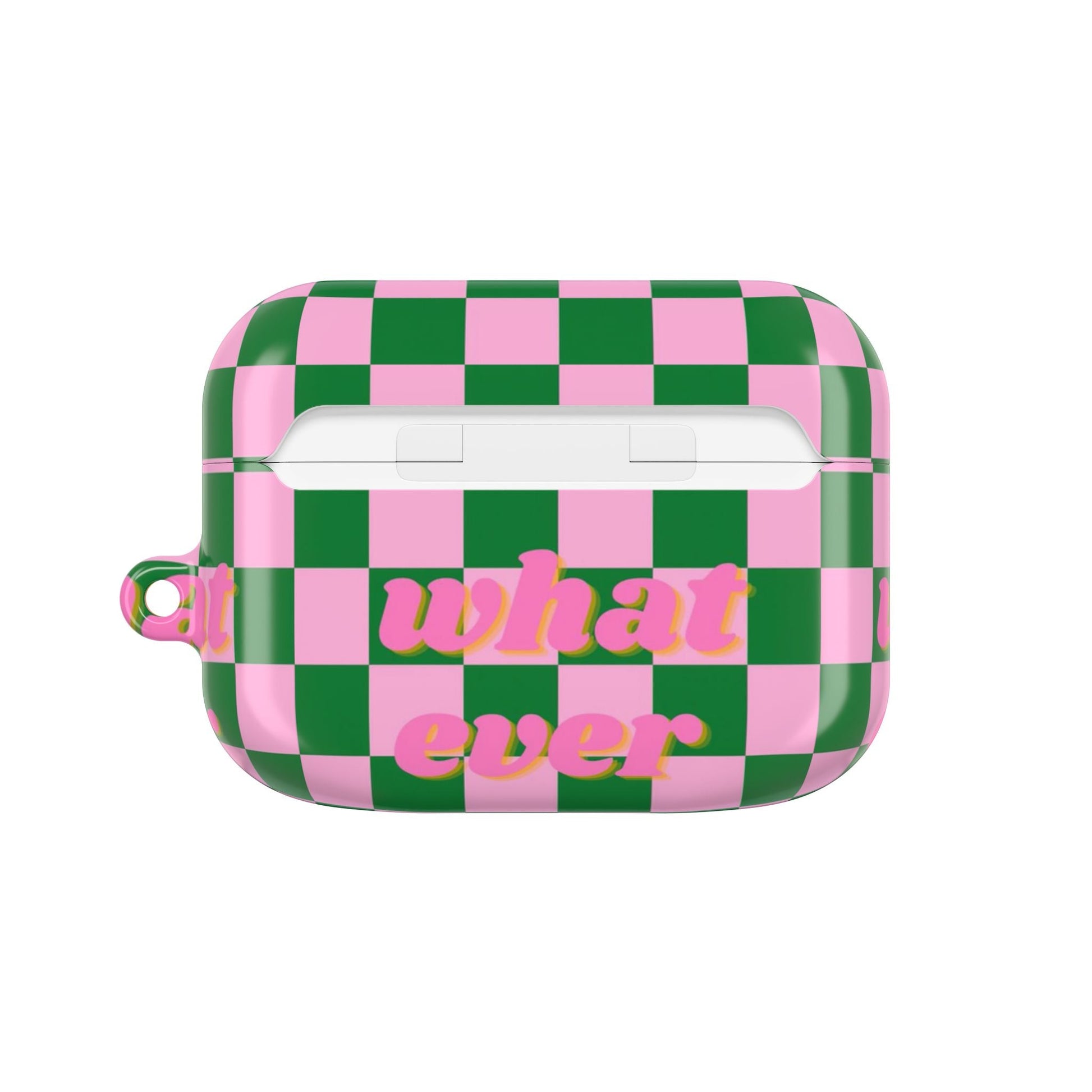 'What Ever' Checkerboard AirPods Case - SmartHomeGoodies
