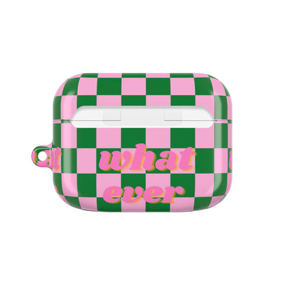 'What Ever' Checkerboard AirPods Case - SmartHomeGoodies