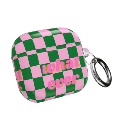 'What Ever' Checkerboard AirPods Case - SmartHomeGoodies