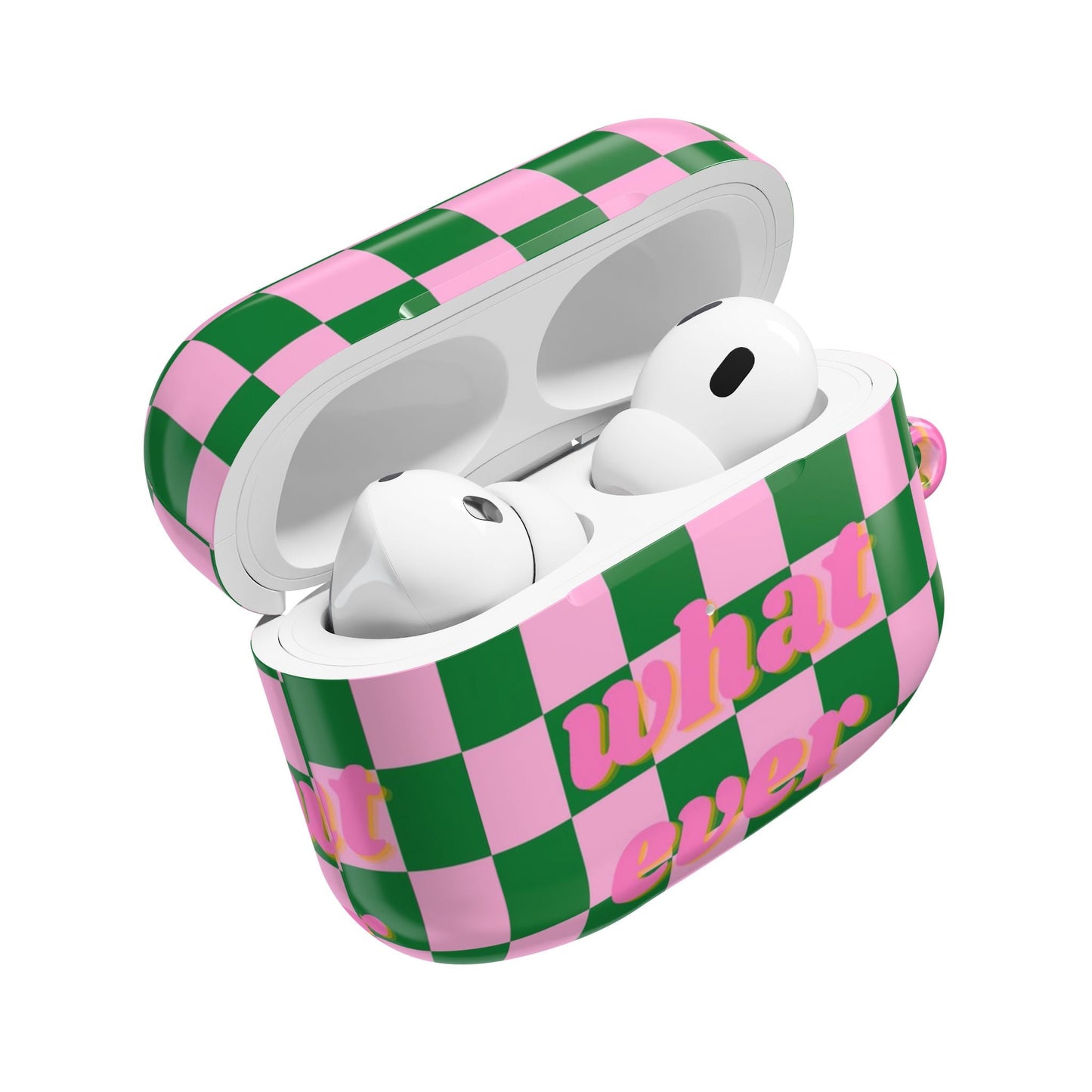'What Ever' Checkerboard AirPods Case - SmartHomeGoodies