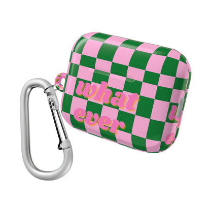 'What Ever' Checkerboard AirPods Case - SmartHomeGoodies