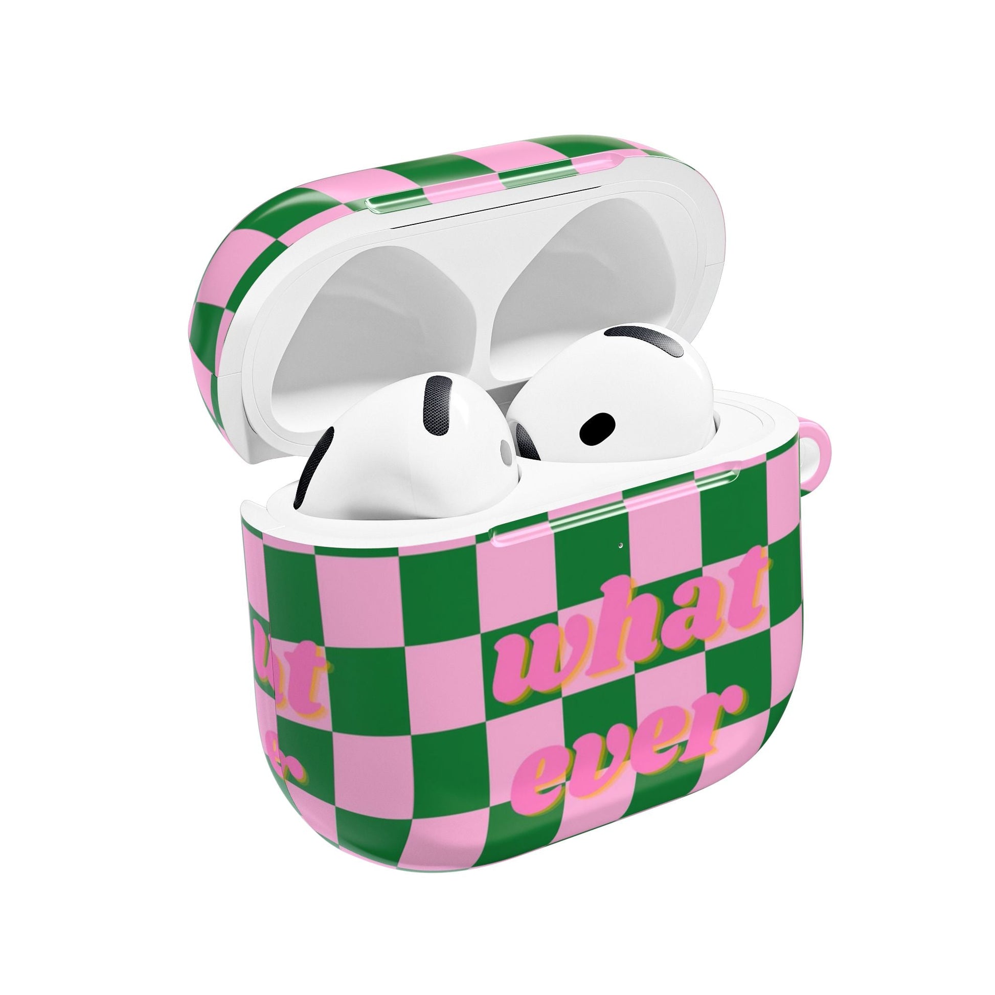 'What Ever' Checkerboard AirPods Case - SmartHomeGoodies