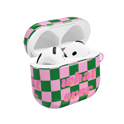 'What Ever' Checkerboard AirPods Case - SmartHomeGoodies
