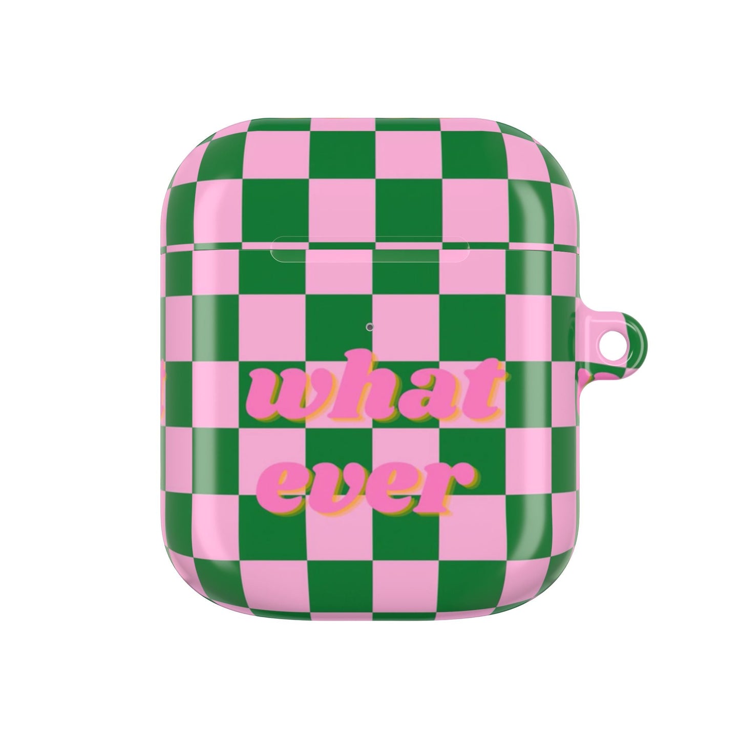 'What Ever' Checkerboard AirPods Case - SmartHomeGoodies