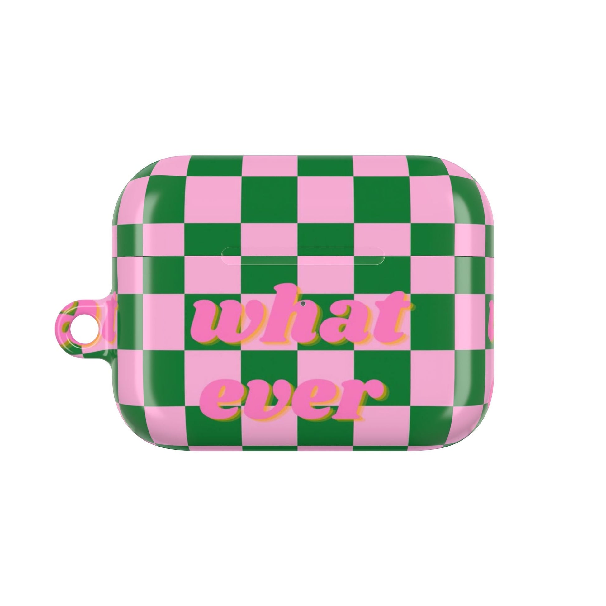 'What Ever' Checkerboard AirPods Case - SmartHomeGoodies