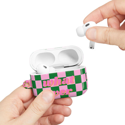 'What Ever' Checkerboard AirPods Case - SmartHomeGoodies