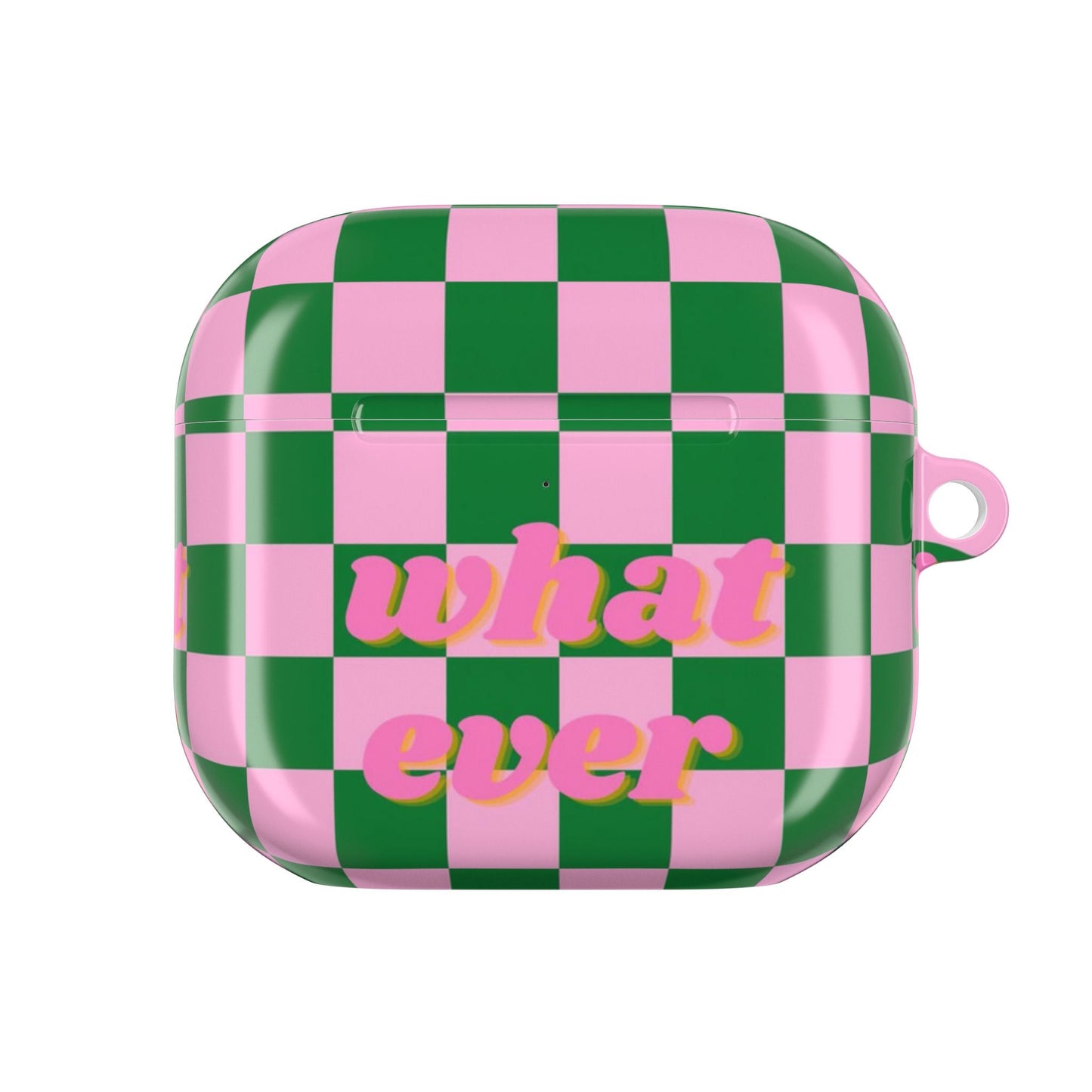 'What Ever' Checkerboard AirPods Case - SmartHomeGoodies