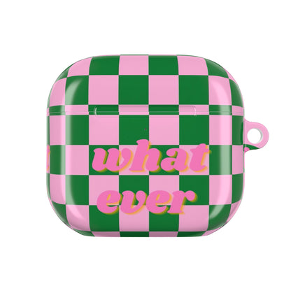 'What Ever' Checkerboard AirPods Case - SmartHomeGoodies