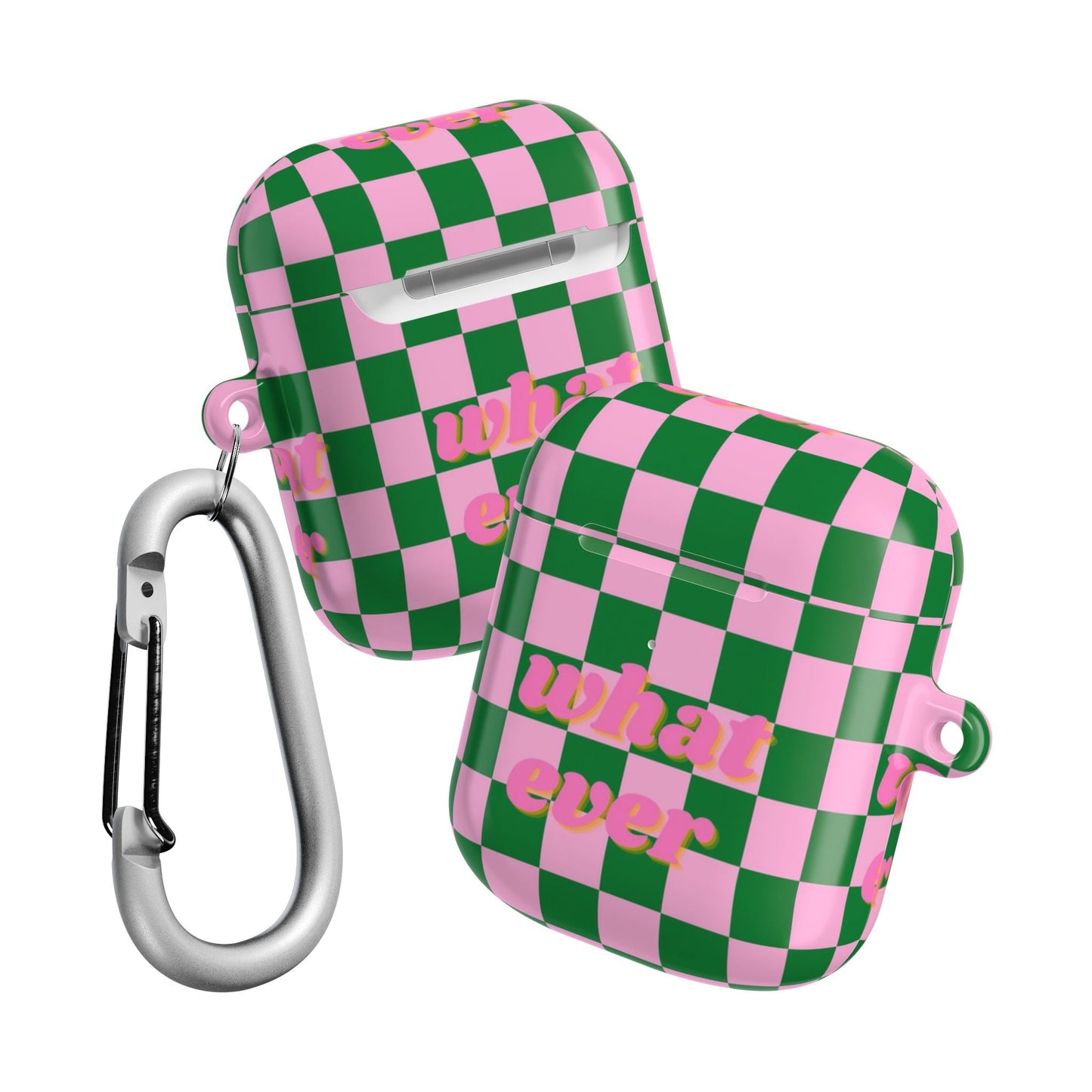 'What Ever' Checkerboard AirPods Case - SmartHomeGoodies