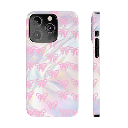 Whimsical Pink Ribbon Hologram iPhone Cases - SmartHomeGoodies