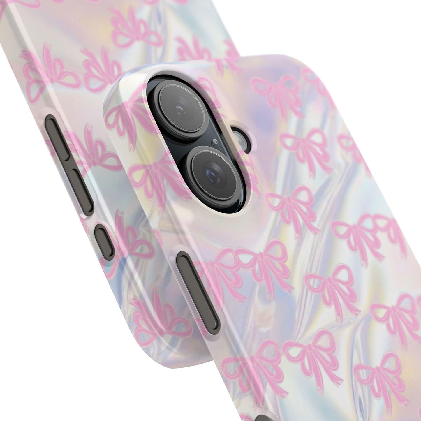 Whimsical Pink Ribbon Hologram iPhone Cases - SmartHomeGoodies
