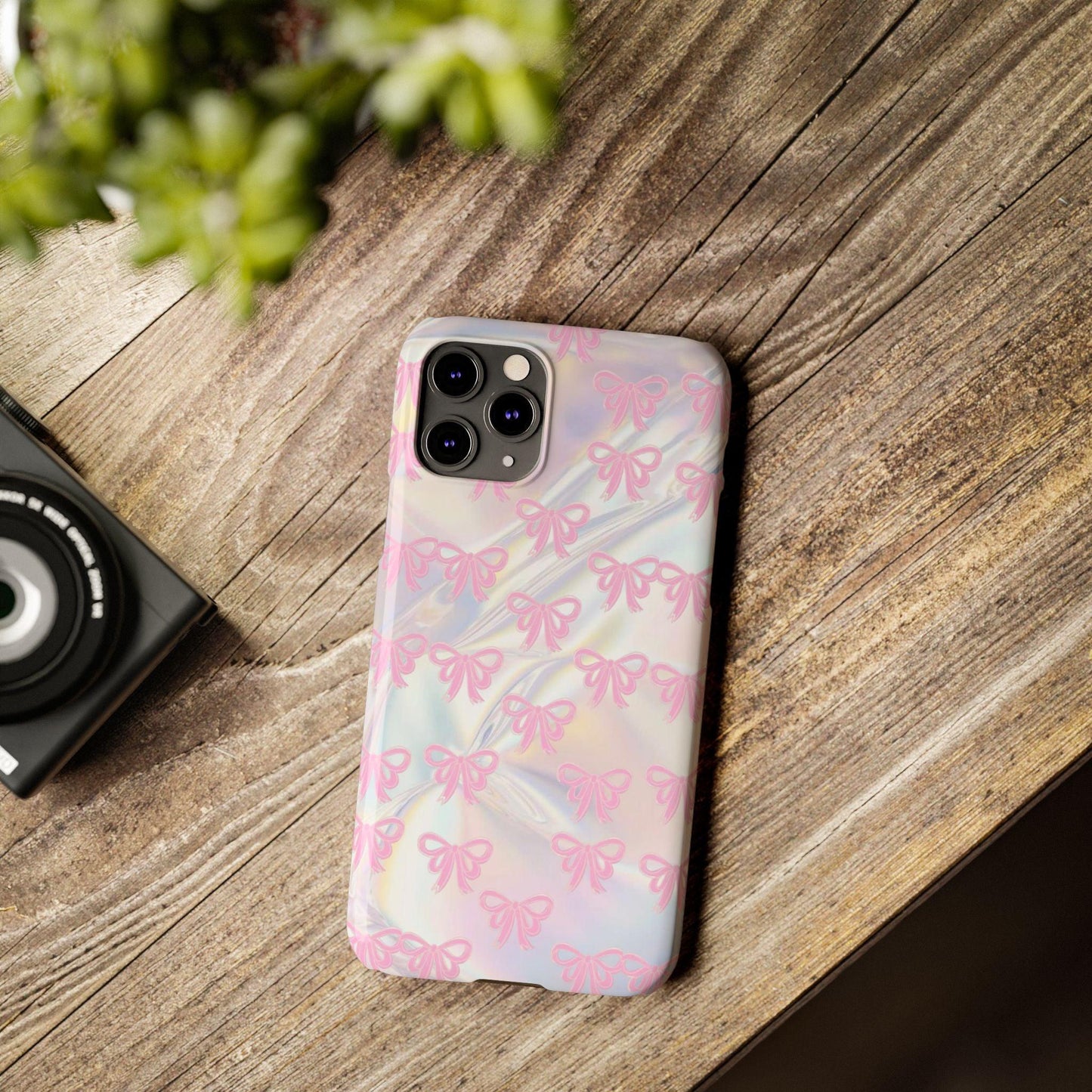 Whimsical Pink Ribbon Hologram iPhone Cases - SmartHomeGoodies