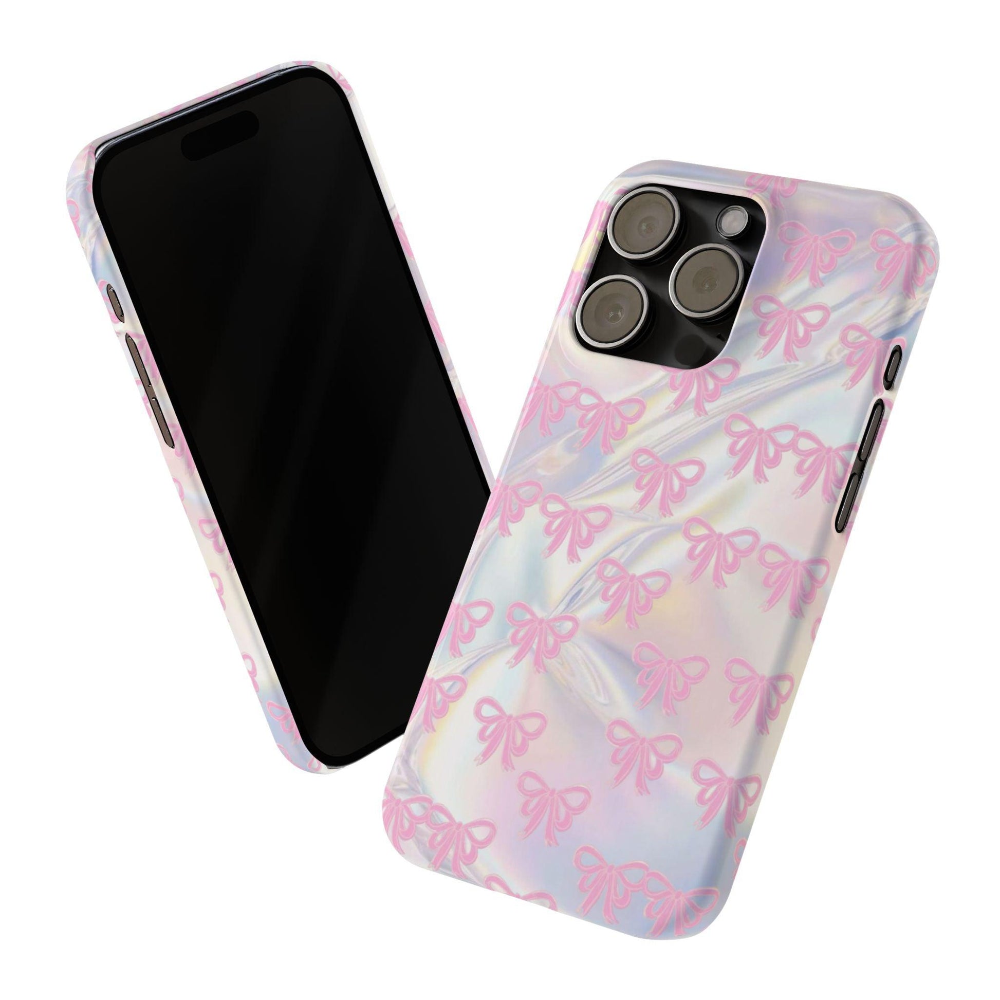 Whimsical Pink Ribbon Hologram iPhone Cases - SmartHomeGoodies