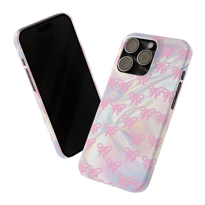 Whimsical Pink Ribbon Hologram iPhone Cases - SmartHomeGoodies