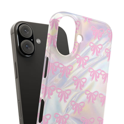 Whimsical Pink Ribbon Hologram iPhone Cases - SmartHomeGoodies