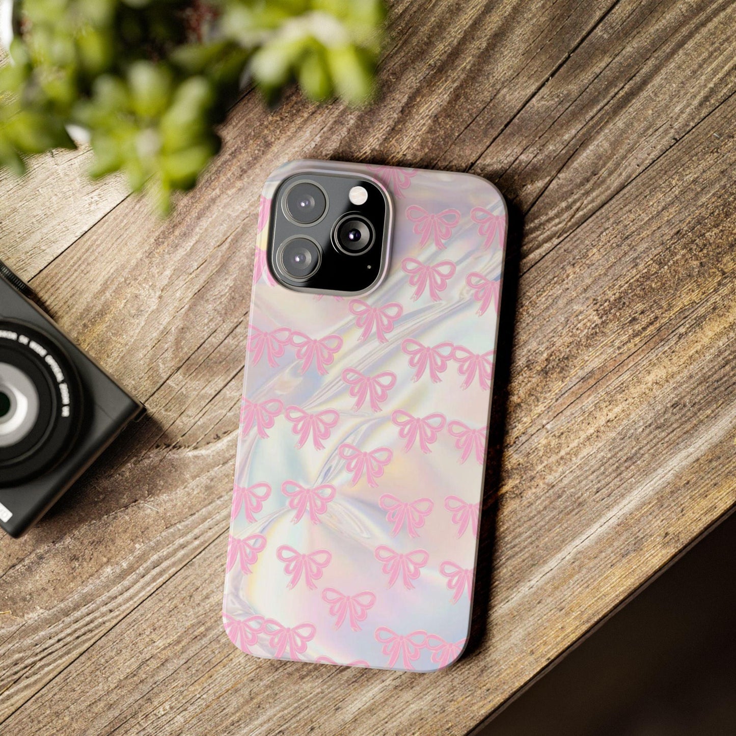 Whimsical Pink Ribbon Hologram iPhone Cases - SmartHomeGoodies
