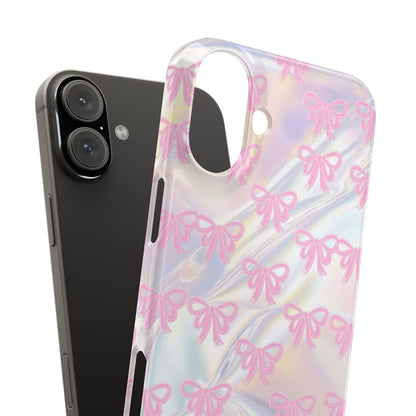 Whimsical Pink Ribbon Hologram iPhone Cases - SmartHomeGoodies
