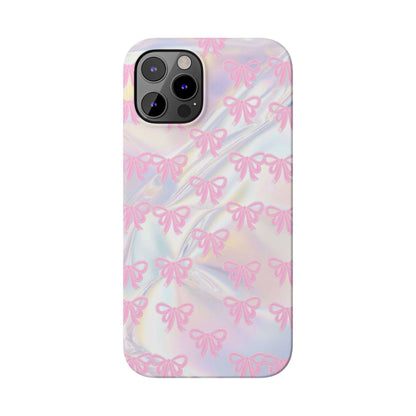 Whimsical Pink Ribbon Hologram iPhone Cases - SmartHomeGoodies