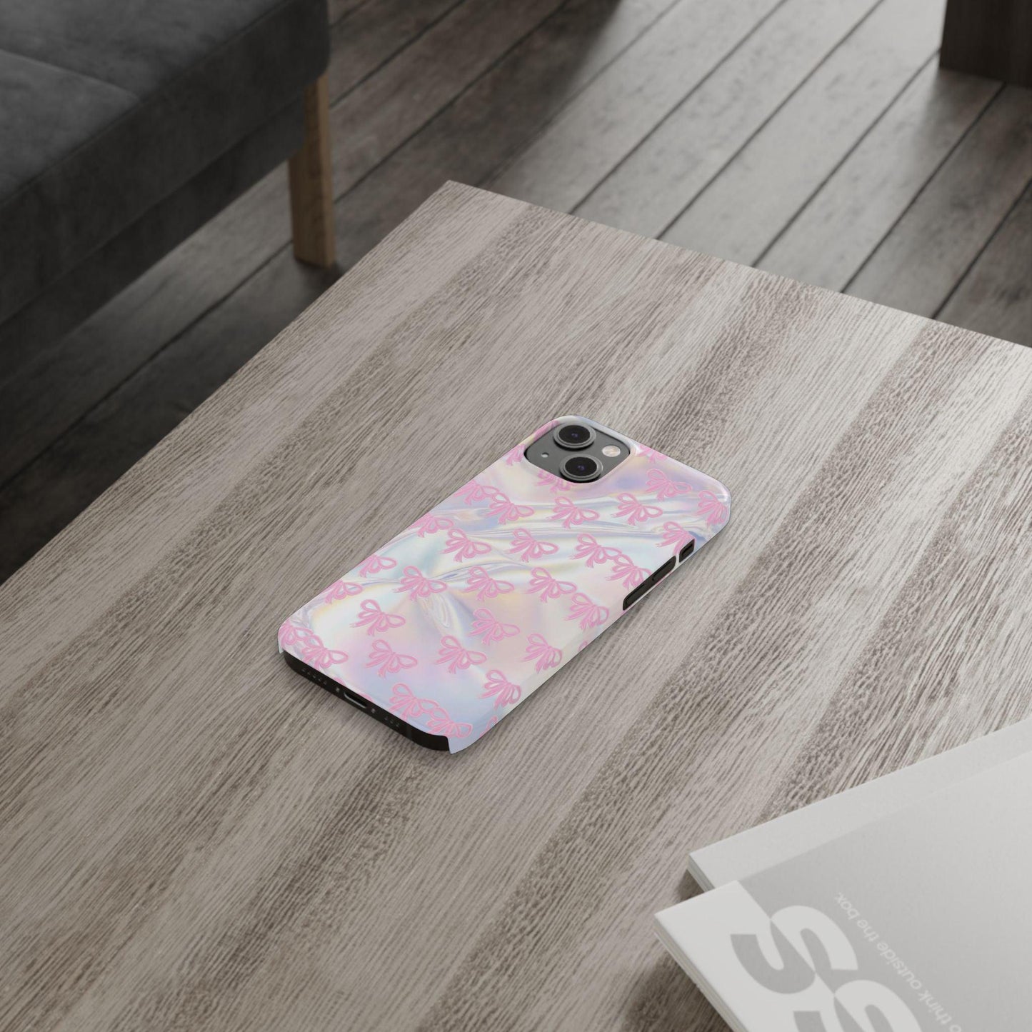 Whimsical Pink Ribbon Hologram iPhone Cases - SmartHomeGoodies